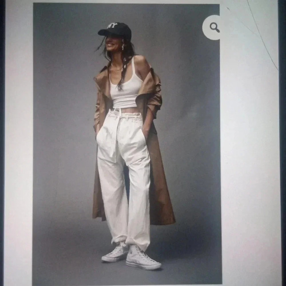 Free People sky rider drop crotch pants white color size extra small women - Picture 1 of 11